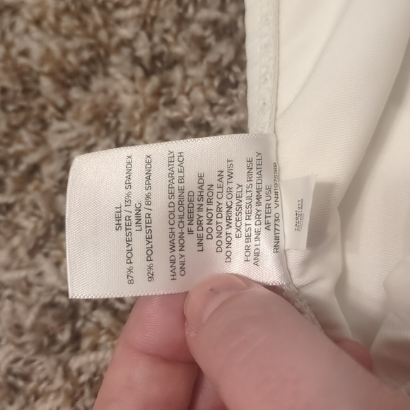 Shade & Shore white ribbed sleeveless cutout one piece swimsuit - Picture 7 of 9